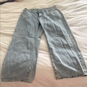 SHEIN Light Blue Wide-Leg Jeans